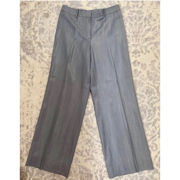 DANA BUCHMAN Gray Wool Blend Wide Leg Pants Suit - Picture 6 of 7